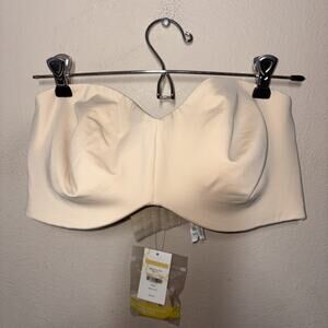 DELIMIRA Women's Strapless Bra Unlined Underwire Minimizer Plus Size 38DD